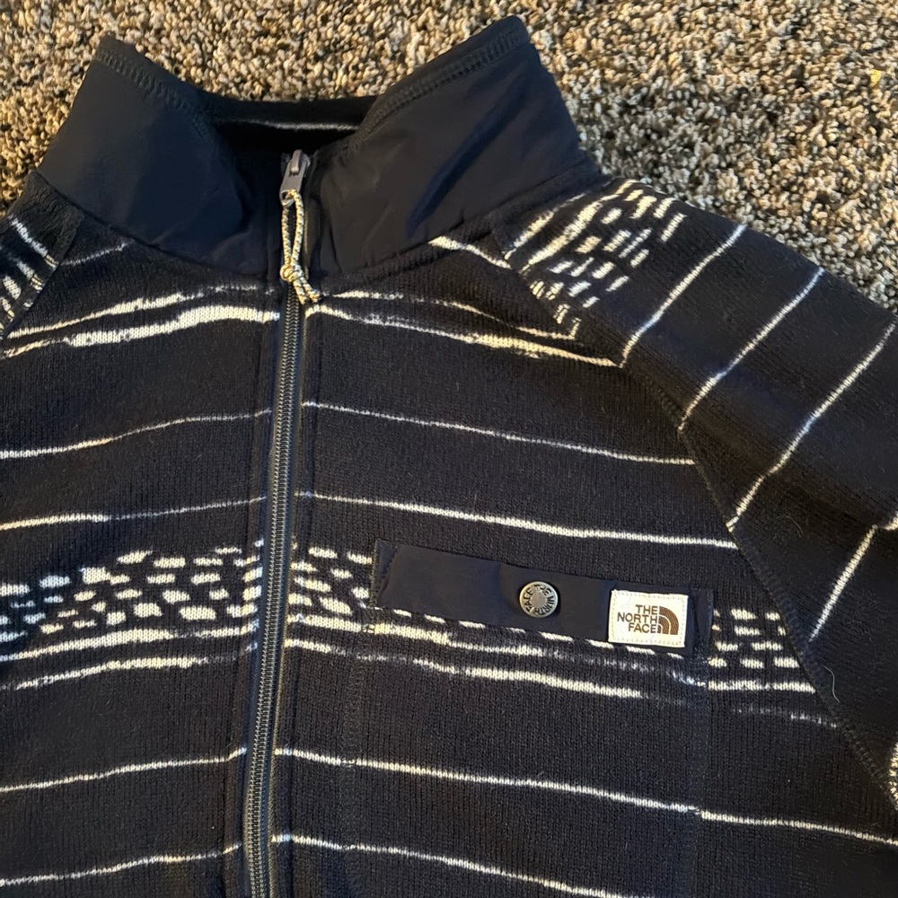 The North Face Mens Printed GORDON LYONS 1/4 Zip Fleece Pullover Sweater - Picture 2 of 4